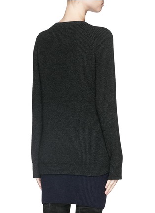 Back View - Click To Enlarge - HELMUT LANG - Wool-cashmere crew neck sweater