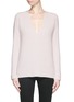 Main View - Click To Enlarge - HELMUT LANG - Wool cashmere Fisherman's Rib V-neck sweater