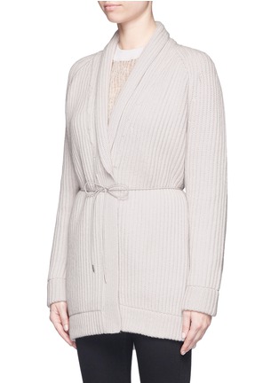 Front View - Click To Enlarge - HELMUT LANG - Shawl collar wool-cashmere cardigan
