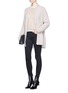 Figure View - Click To Enlarge - HELMUT LANG - Shawl collar wool-cashmere cardigan