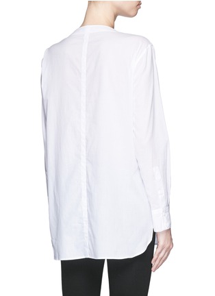 Back View - Click To Enlarge - HELMUT LANG - V-neck cotton lawn tunic shirt