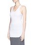 Front View - Click To Enlarge - HELMUT LANG - Cotton racerback tank top