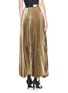Back View - Click To Enlarge - ALICE & OLIVIA - 'Katz' glitter lamé pleat maxi skirt