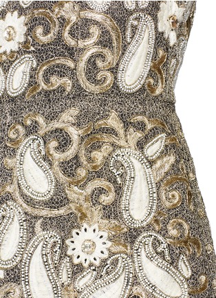 Detail View - Click To Enlarge - ALICE & OLIVIA - 'Jania' embellished plunge V-neck dress