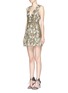 Figure View - Click To Enlarge - ALICE & OLIVIA - 'Jania' embellished plunge V-neck dress