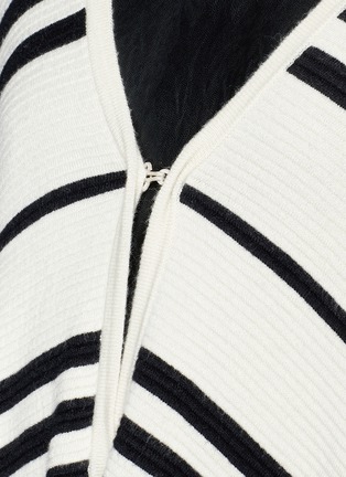 Detail View - Click To Enlarge - ALICE & OLIVIA - 'Raelyn' stripe handkerchief poncho
