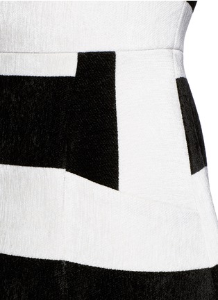 Detail View - Click To Enlarge - ALICE & OLIVIA - 'Tammi' stripe velveteen flare dress