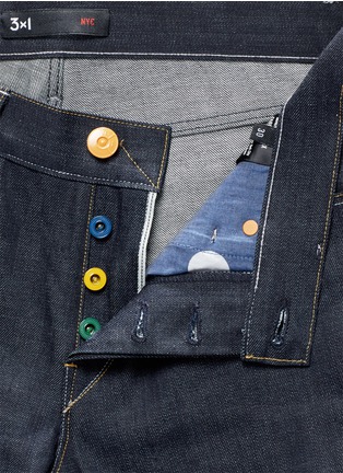 Detail View - Click To Enlarge - 3X1 - 'M3' colour rivet dry denim jeans