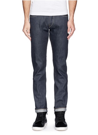 Main View - Click To Enlarge - 3X1 - 'M3' colour rivet dry denim jeans