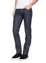 Figure View - Click To Enlarge - 3X1 - 'M3' colour rivet dry denim jeans