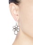 Figure View - Click To Enlarge - PHILIPPE AUDIBERT - 'Tlpai' milgrain flower stone drop earrings