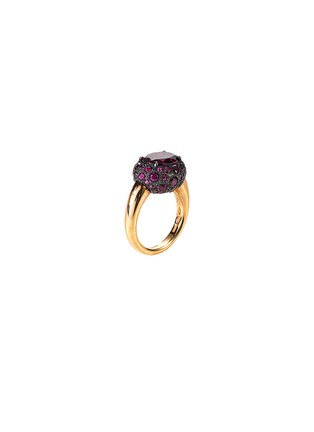 Figure View - Click To Enlarge - POMELLATO - 'Tabou' rhodolite 18k gold silver ring