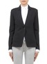 Main View - Click To Enlarge - ST. JOHN - Layered ribbed lapel jacket