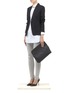 Figure View - Click To Enlarge - ST. JOHN - Layered ribbed lapel jacket