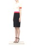 Front View - Click To Enlarge - ST. JOHN - Milano knit contrast dress