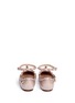Back View - Click To Enlarge - VALENTINO GARAVANI - Rockstud caged patent leather flats