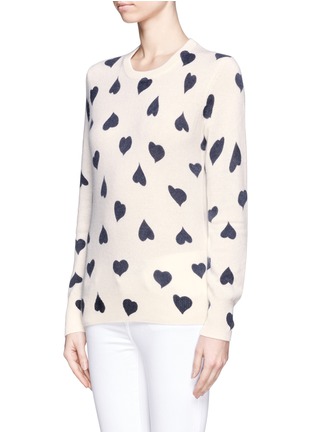 Front View - Click To Enlarge - EQUIPMENT - Shane Crew heart print cashmere sweater