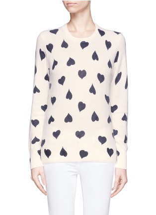 Main View - Click To Enlarge - EQUIPMENT - Shane Crew heart print cashmere sweater