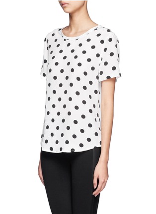 Front View - Click To Enlarge - EQUIPMENT - Riley polka dot silk top