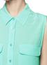 Detail View - Click To Enlarge - EQUIPMENT - Signature sleeveless silk shirt