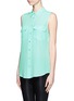 Front View - Click To Enlarge - EQUIPMENT - Signature sleeveless silk shirt