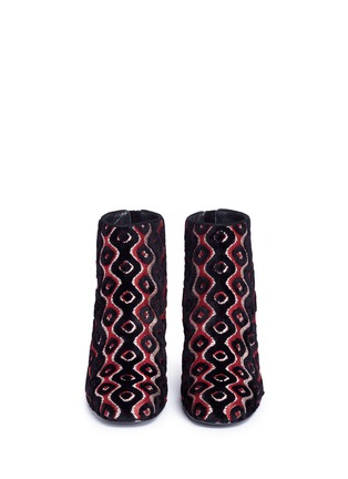 Front View - Click To Enlarge - STUART WEITZMAN - 'Bacari' geometric tapestry boots