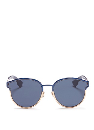 Main View - Click To Enlarge - DIOR - 'Dior Symmetric' round frame metal sunglasses