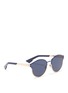 Figure View - Click To Enlarge - DIOR - 'Dior Symmetric' round frame metal sunglasses