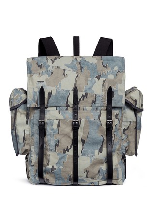 Main View - Click To Enlarge - DRIES VAN NOTEN - Camouflage print twill backpack