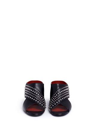 Front View - Click To Enlarge - 3.1 PHILLIP LIM - 'Cube' dome stud calfskin leather mules