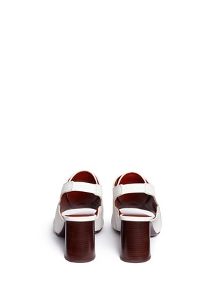 Back View - Click To Enlarge - 3.1 PHILLIP LIM - 'Drum' zip front slingback leather sandals