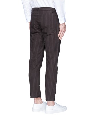 Back View - Click To Enlarge - COMME DES GARÇONS SHIRT - Stripe cotton pants