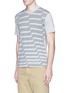 Front View - Click To Enlarge - COMME DES GARÇONS SHIRT - Wavy stripe cotton T-shirt
