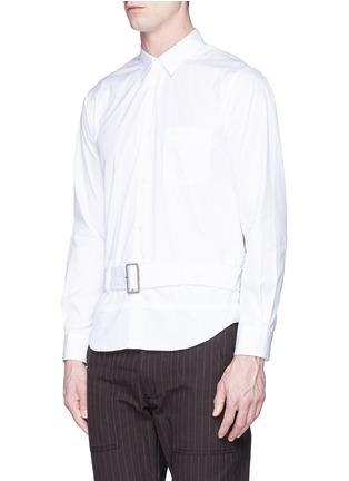 Front View - Click To Enlarge - COMME DES GARÇONS SHIRT - Belted poplin shirt