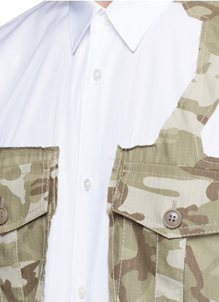 Detail View - Click To Enlarge - COMME DES GARÇONS SHIRT - Camouflage patchwork poplin shirt