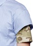 Detail View - Click To Enlarge - COMME DES GARÇONS SHIRT - Camouflage sleeve stripe cotton shirt