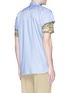 Back View - Click To Enlarge - COMME DES GARÇONS SHIRT - Camouflage sleeve stripe cotton shirt