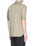 Back View - Click To Enlarge - COMME DES GARÇONS SHIRT - Contrast sleeve hopsack shirt