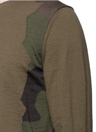 Detail View - Click To Enlarge - COMME DES GARÇONS SHIRT - Camouflage patchwork sweater