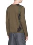 Back View - Click To Enlarge - COMME DES GARÇONS SHIRT - Camouflage patchwork sweater