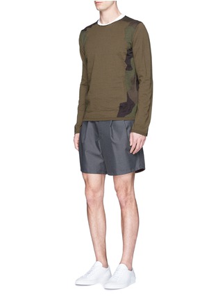 Figure View - Click To Enlarge - COMME DES GARÇONS SHIRT - Camouflage patchwork sweater