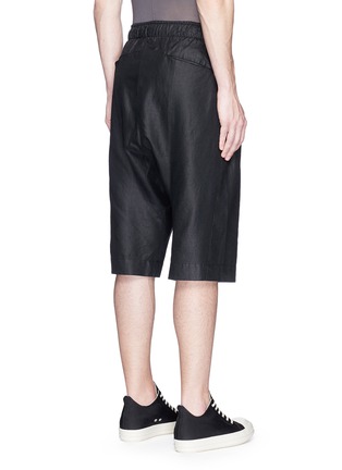 Back View - Click To Enlarge - ATTACHMENT - Drawstring pleated twill shorts