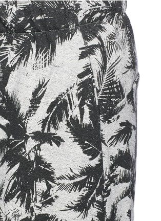 Detail View - Click To Enlarge - ATTACHMENT - Palm tree print linen-cotton Bermuda shorts