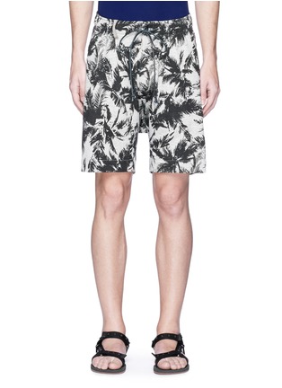 Main View - Click To Enlarge - ATTACHMENT - Palm tree print linen-cotton Bermuda shorts
