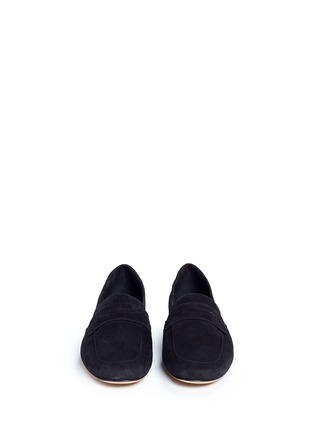 Front View - Click To Enlarge - MANSUR GAVRIEL - 'Classic' suede penny loafers