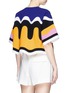 Back View - Click To Enlarge - EMILIO PUCCI - Bonded wavy stripe cropped T-shirt
