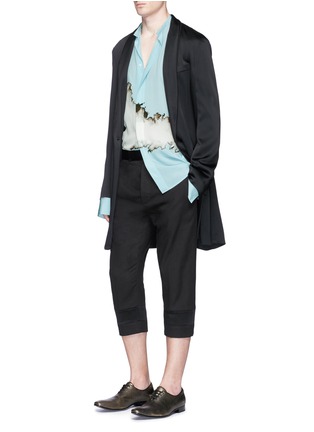 Figure View - Click To Enlarge - HAIDER ACKERMANN - Satin trim cropped pants