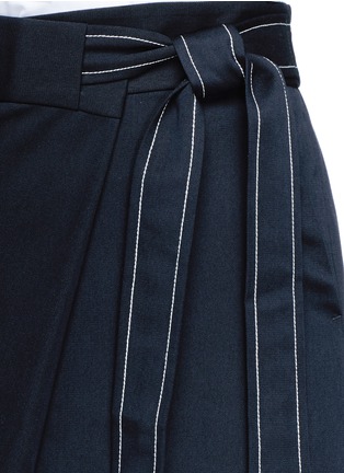 Detail View - Click To Enlarge - FFIXXED STUDIOS - Tie waist wrap front skort
