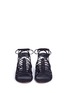 Front View - Click To Enlarge - STUART WEITZMAN - 'Knot Again' tie ankle caged suede sandals