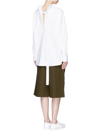 Figure View - Click To Enlarge - FFIXXED STUDIOS - 'HBCR' cotton twill pleated culottes